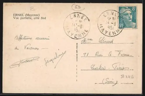 AK Ernée /Mayenne, Vue partielle, côté Sud