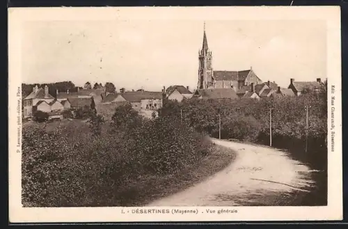 AK Désertines /Mayenne, Vue générale
