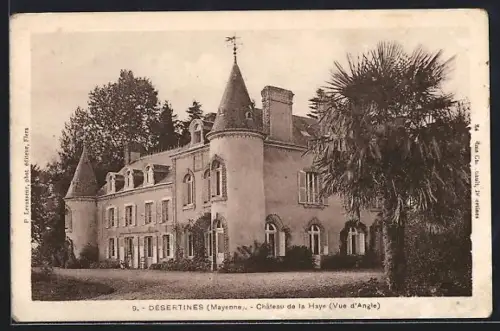 AK Desertines /Mayenne, Château de la Haye, Vue d`Angle