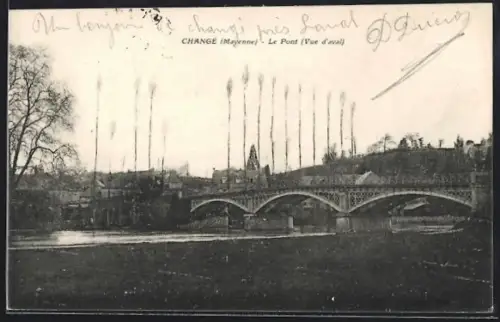 AK Changé /Mayenne, Le Pont, Vue d`aval