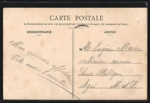 AK Craon, La Ville vue du Square de la Gare