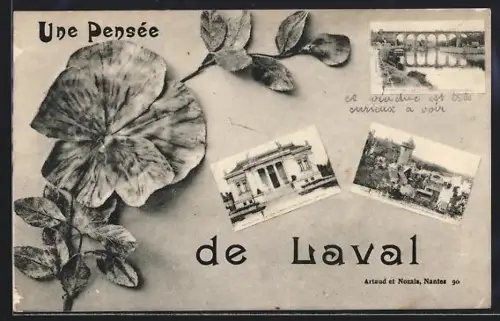 AK Laval, Une Pensée de Laval avec vues du pont, bâtiment et paysage urbain