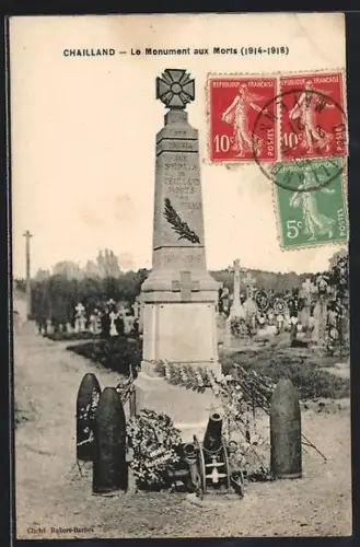 AK Chailland, Le Monument aux Morts, 1914-1918