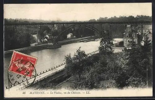 AK Mayenne, Le Viaduc, vu du Château