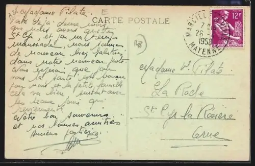 AK Marcillé-la-Ville /Mayenne, Ferme du Logis de Vaujuas und ländliche Umgebung