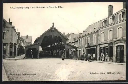 AK Craon /Mayenne, Les Halles et la Place du Pilori