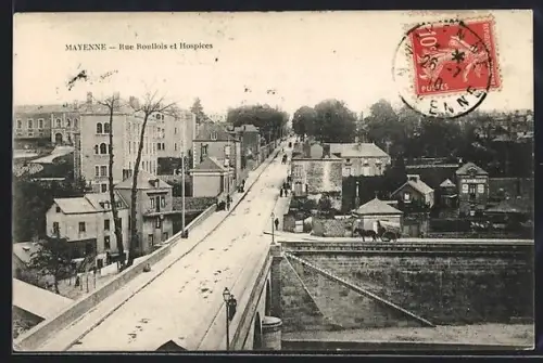 AK Mayenne, Rue Roullois et Hospice