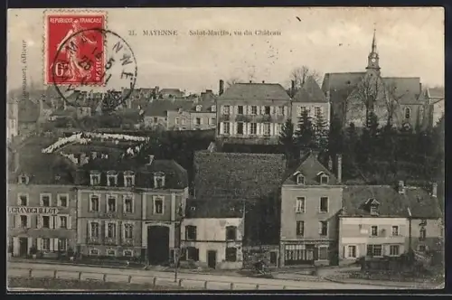 AK Mayenne, Saint-Martin, vue du Château