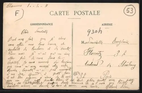 AK Chammes /Mayenne, Église et Place