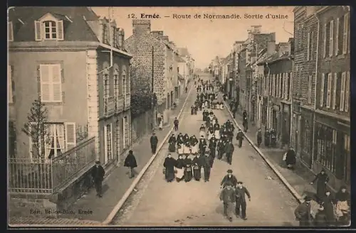 AK Ernée, Route de Normandie, Sortie d`usine