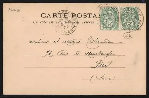 AK Château-Gontier, Vue générale du Faubourg