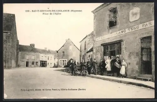 AK Saint-Germain-de-Coulamer, Place de l`Eglise