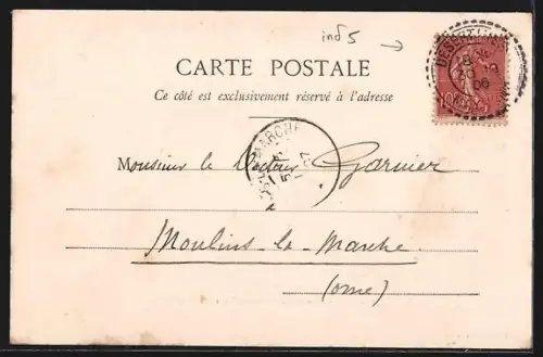 AK Gorron, Place du Général Barrabé et route d`Ambriéres