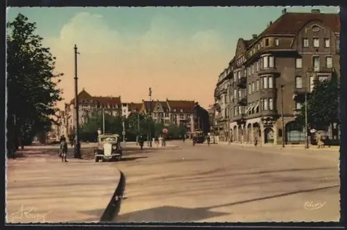AK Thionville /Moselle, Place de la Republique, Strassenbahn