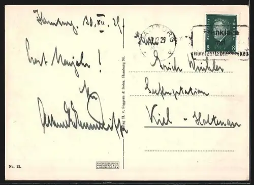 AK Hamburg, Strassenbahn am Jungfernstieg