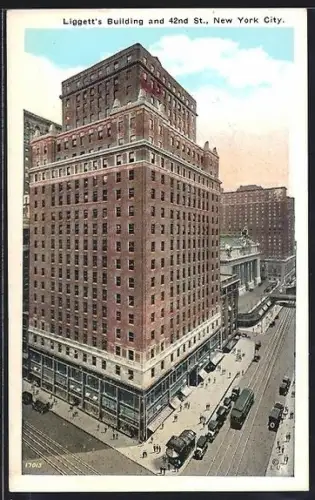 AK New York, NY, Liggett's Building and 42nd St.
