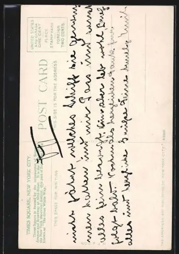 AK New York, NY, Times Square, Strassenbahn