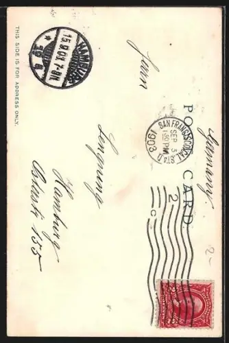 AK San Francisco, Call Building, Strassenbahn