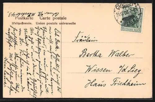 AK Colmar, Kleberstrasse mit Strassenbahn