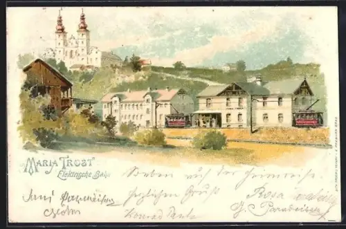 Lithographie Graz, Maria Trost, Elektrische Bahn