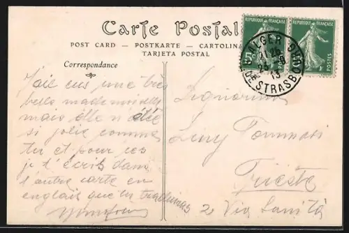 AK Alger, La Rue Michelet, Strassenbahn