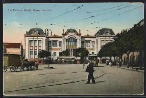 AK Sau Paulo, Escola Alvares Penteado, Strassenbahn
