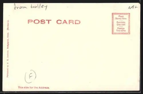 AK Bridgeport, CT, Main street looking north, Strassenbahn