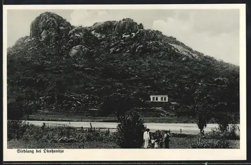 AK Okahandja /Deutsch-Südwest-Afrika, Siedlung bei Okahandja