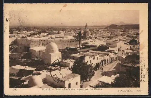 AK Tunis, Vue Générale prise de la Casba