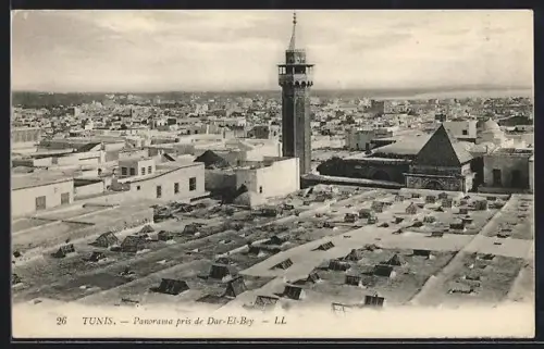 AK Tunis, Panorama pris de Dar-El-Bey