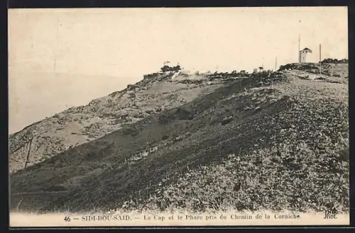 AK Sidi-Bou-Said, Le Cap et le Phare pris du Chemin de la Corniche