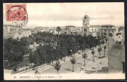 AK Bizerte, L`Eglise et le Square