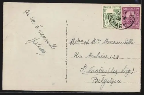 AK Tunis, Mauresques sortant du Cimetière