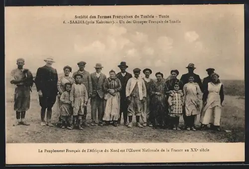 AK Saadia près Kairouan, Un des Groupes Francais de Saadia