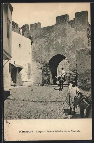 AK Marruecos, Tanger, Puerta interior de la Alcazaba