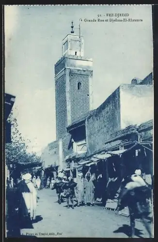 AK Fez-Djedid, Grande Rue et Djeema-El-Rhramra