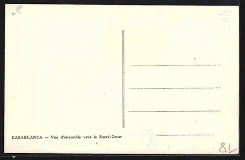 AK Casablanca, Vue d`ensemble vers le Sacré-Coeur