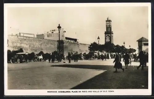AK Casablanca, Place de Paris and Walls of Old Town