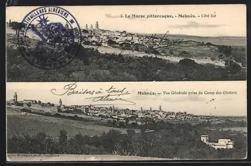 AK Meknes, Cote Est, Vue Générale prise du Camp des Oliviers