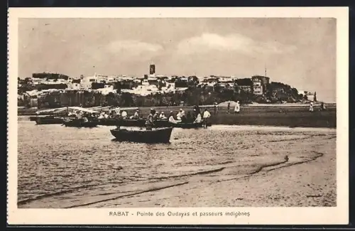 AK Rabat, Pointe des Oudayas et passeurs indigènes