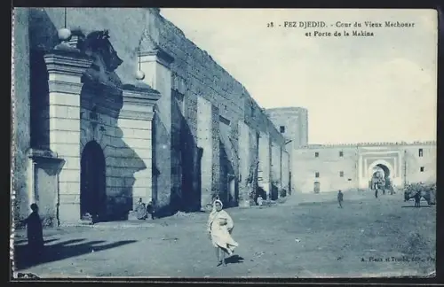 AK Fez-Djedid, Cour du Vieux Mechouar et Porte de la Makina
