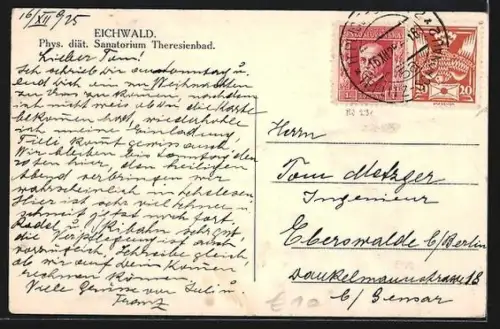 AK Eichwald, Phys. diät. Sanatorium Theresienbad
