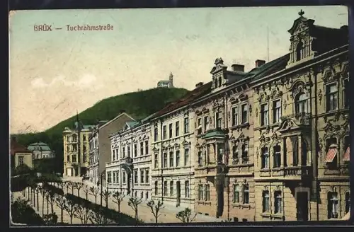 AK Brüx, Blick in die Tuchrahmstrasse