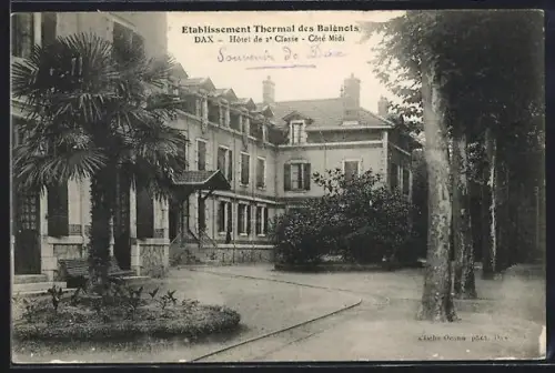 AK Dax, Établissement Thermal des Baignots, Hôtel de 2e Classe côté Midi