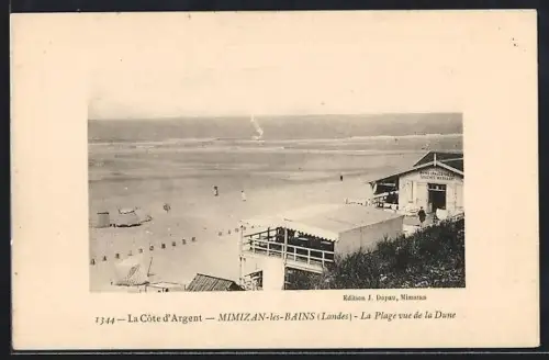 AK Mimizan-les-Bains /Landes, La Plage vue de la Dune