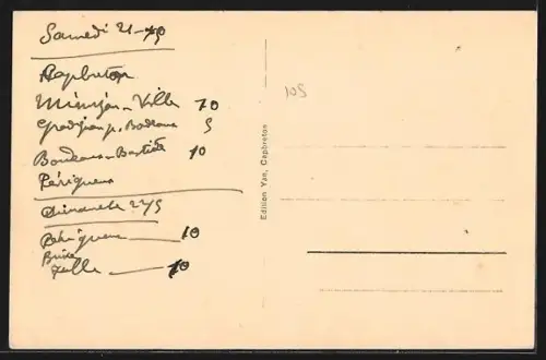 AK Capbreton, La Plage vers l`Hôtel Miramar, L`Heure du Bain