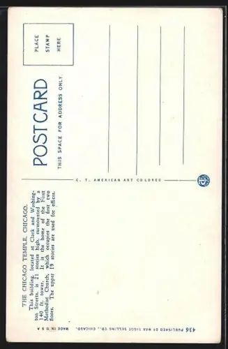 AK Chicago, IL, The Chicago Temple