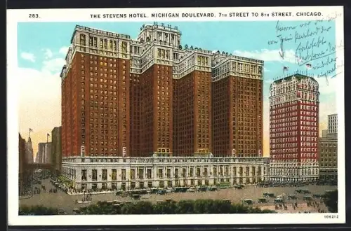 AK Chicago, The Stevens Hotel, Michigan Boulevard, 7th Street to 8th Street