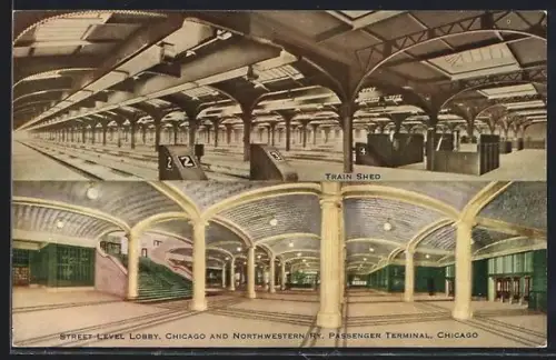 AK Chicago, IL, Street Level Lobby, Chicago and Northwestern Rr. Passenger Terminal