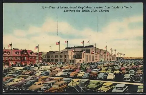 AK Chicago, IL, View of International Amphitheatre taken from Inside of Yards